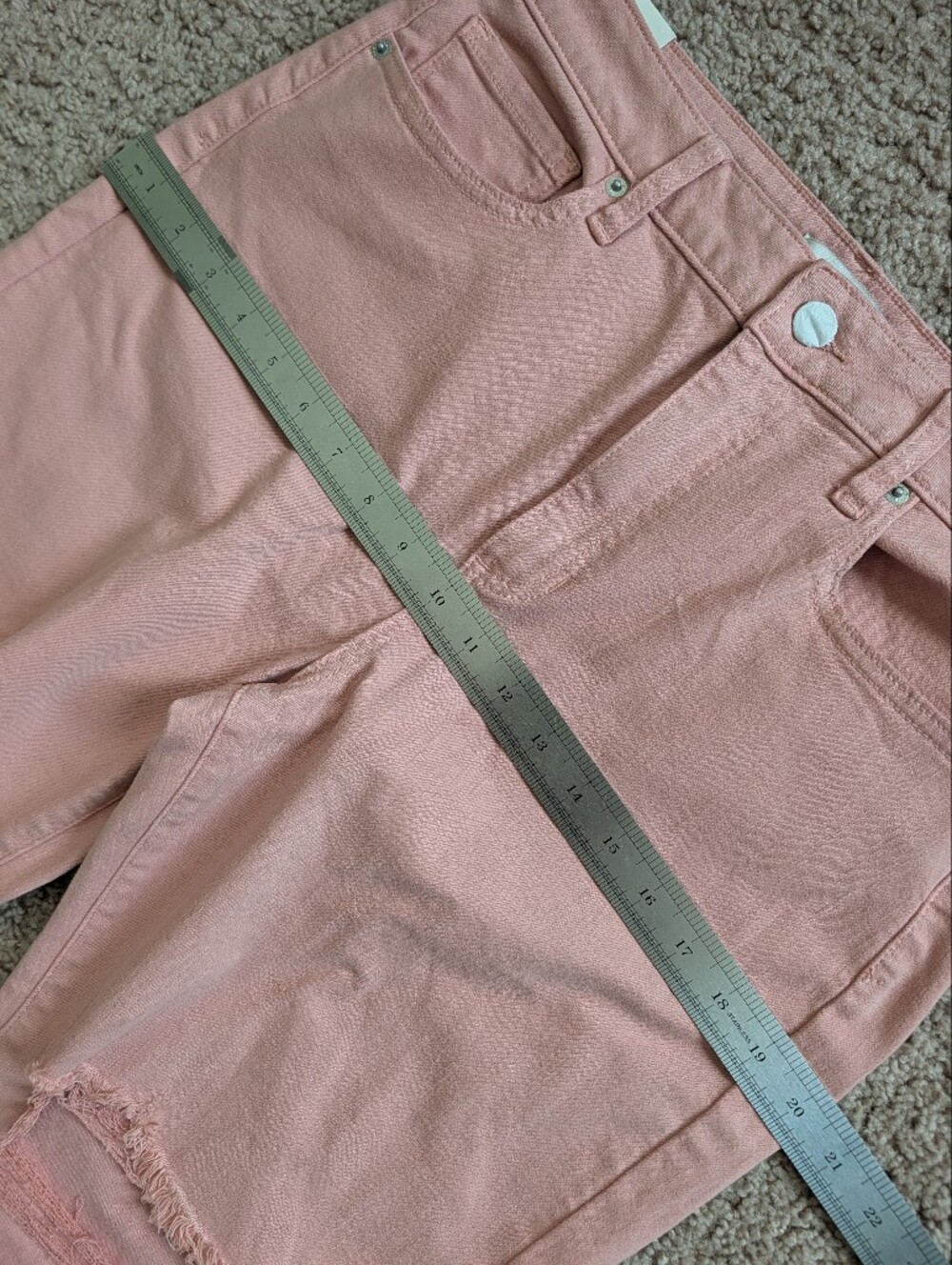 Sneak Peek Womens Dusty Pink Distressed High Rise Wide Leg Jeans NWT Size 30 - Picture 12 of 14